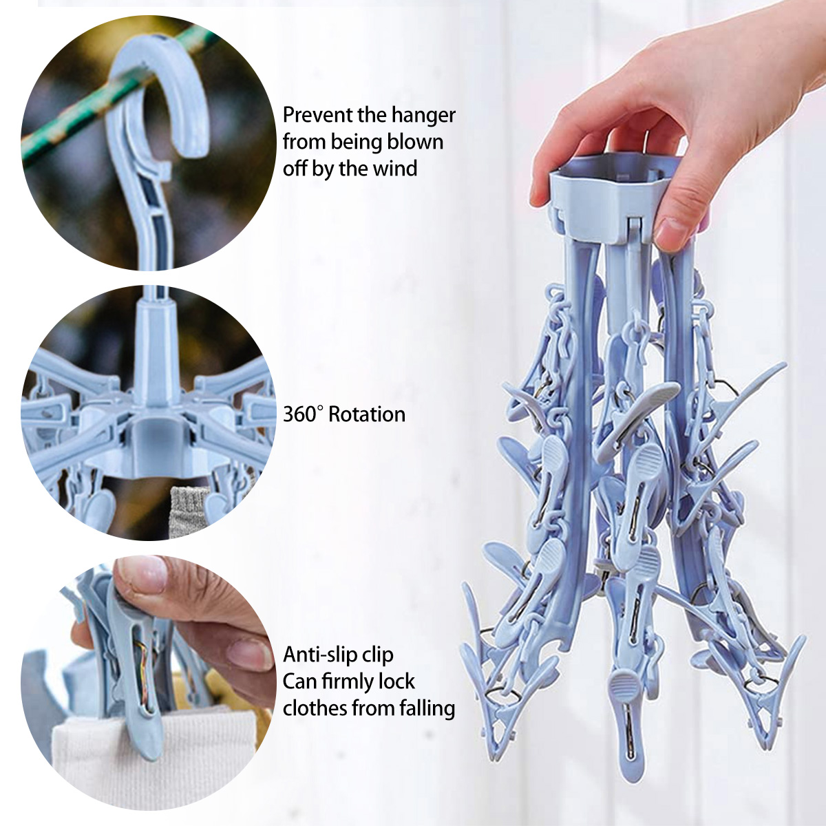 24 Clips Folding Clothes Dryer - Sock Organizer Tray review and price